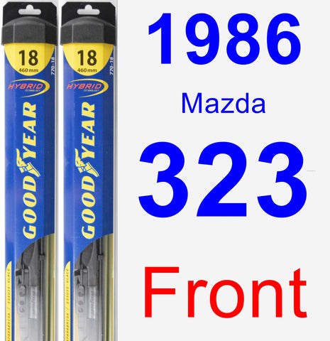 Front Wiper Blade Pack for 1986 Mazda 323 - Hybrid