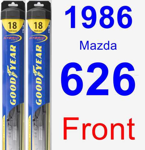 Front Wiper Blade Pack for 1986 Mazda 626 - Hybrid