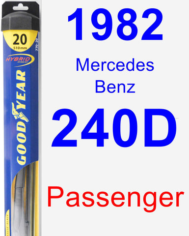Passenger Wiper Blade for 1982 Mercedes-Benz 240D - Hybrid