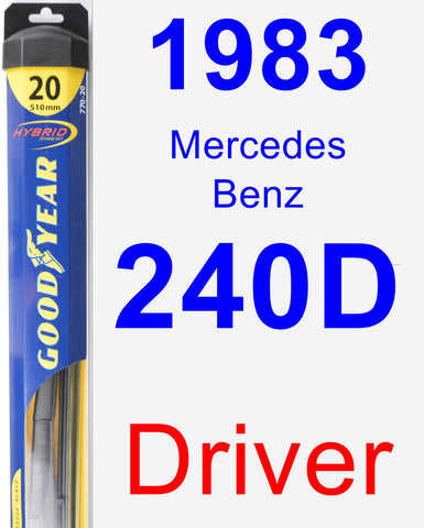 Driver Wiper Blade for 1983 Mercedes-Benz 240D - Hybrid