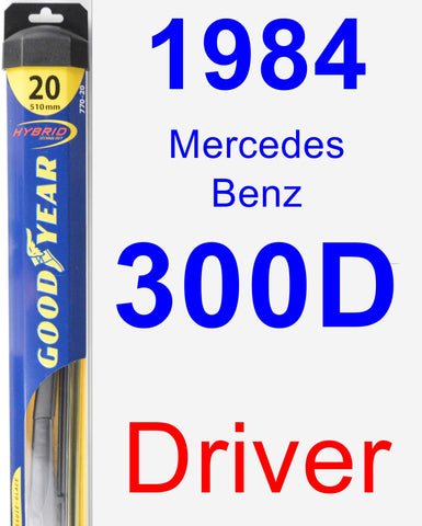 Driver Wiper Blade for 1984 Mercedes-Benz 300D - Hybrid