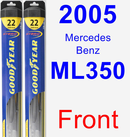 Front Wiper Blade Pack for 2005 Mercedes-Benz ML350 - Hybrid