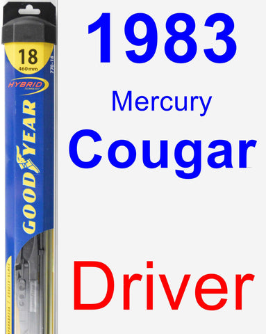 Driver Wiper Blade for 1983 Mercury Cougar - Hybrid