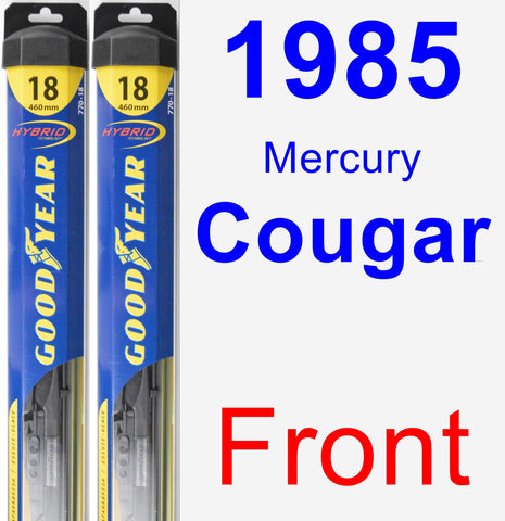 Front Wiper Blade Pack for 1985 Mercury Cougar - Hybrid