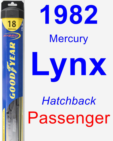 Passenger Wiper Blade for 1982 Mercury Lynx - Hybrid