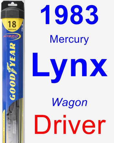 Driver Wiper Blade for 1983 Mercury Lynx - Hybrid