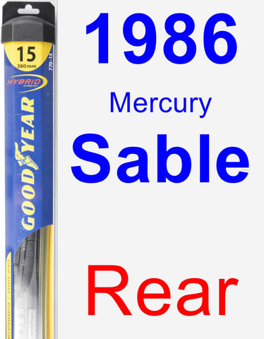 Rear Wiper Blade for 1986 Mercury Sable - Hybrid