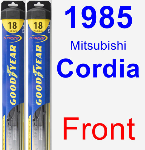 Front Wiper Blade Pack for 1985 Mitsubishi Cordia - Hybrid