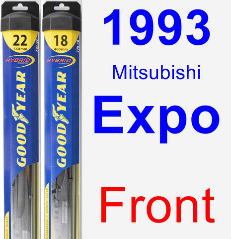 Front Wiper Blade Pack for 1993 Mitsubishi Expo - Hybrid
