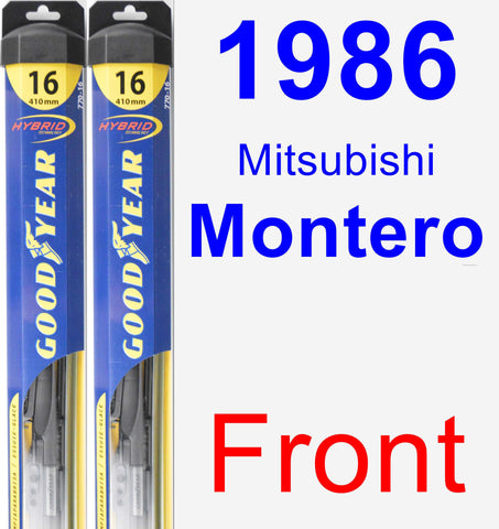 Front Wiper Blade Pack for 1986 Mitsubishi Montero - Hybrid