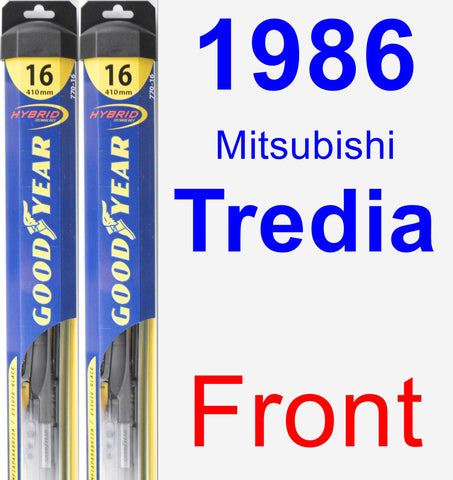 Front Wiper Blade Pack for 1986 Mitsubishi Tredia - Hybrid