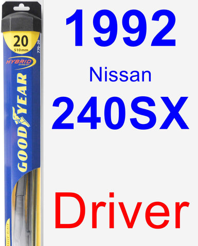 Driver Wiper Blade for 1992 Nissan 240SX - Hybrid