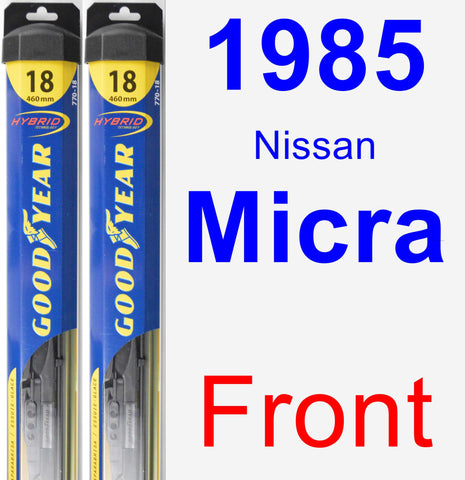 Front Wiper Blade Pack for 1985 Nissan Micra - Hybrid
