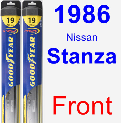 Front Wiper Blade Pack for 1986 Nissan Stanza - Hybrid