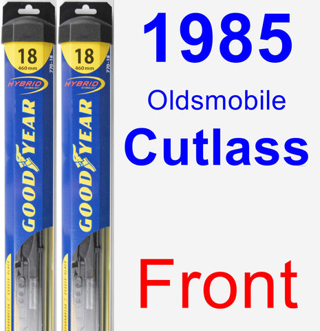 Front Wiper Blade Pack for 1985 Oldsmobile Cutlass - Hybrid