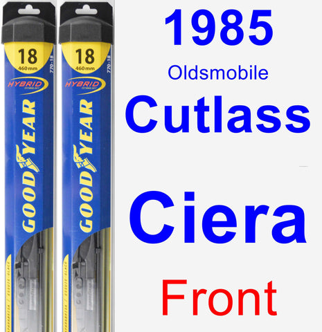 Front Wiper Blade Pack for 1985 Oldsmobile Cutlass Ciera - Hybrid