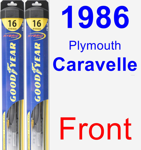 Front Wiper Blade Pack for 1986 Plymouth Caravelle - Hybrid