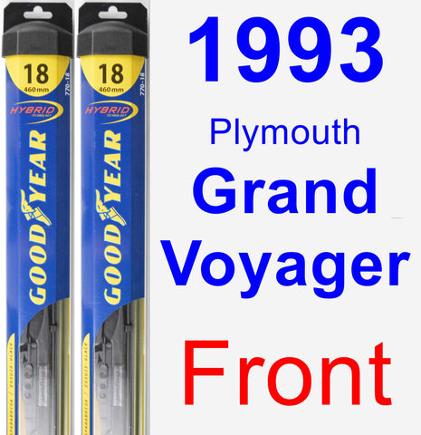 Front Wiper Blade Pack for 1993 Plymouth Grand Voyager - Hybrid