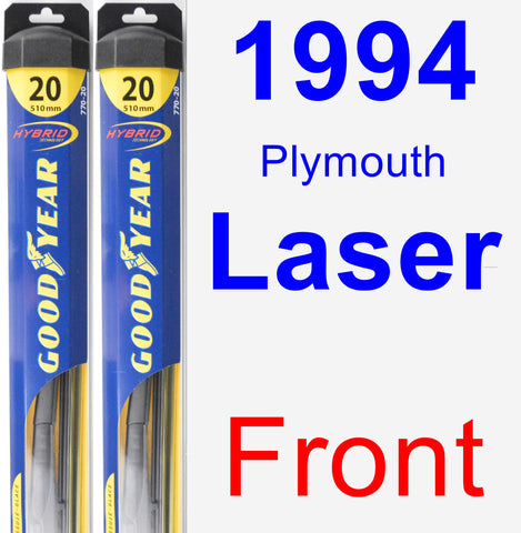 Front Wiper Blade Pack for 1994 Plymouth Laser - Hybrid