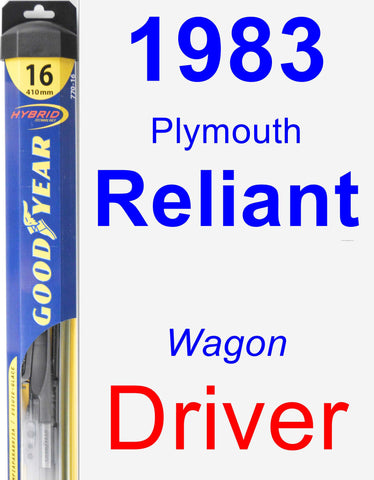 Driver Wiper Blade for 1983 Plymouth Reliant - Hybrid