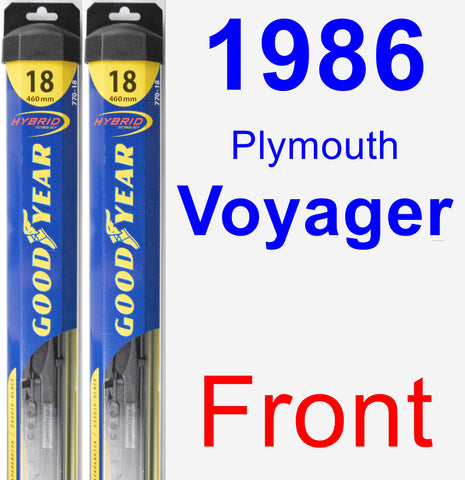 Front Wiper Blade Pack for 1986 Plymouth Voyager - Hybrid