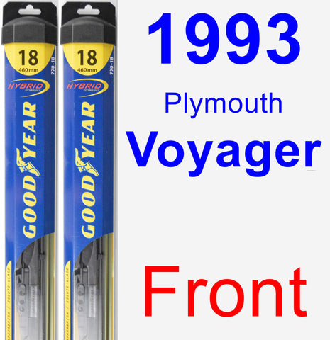Front Wiper Blade Pack for 1993 Plymouth Voyager - Hybrid
