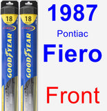 Front Wiper Blade Pack for 1987 Pontiac Fiero - Hybrid