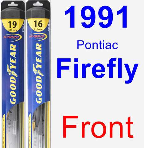 Front Wiper Blade Pack for 1991 Pontiac Firefly - Hybrid