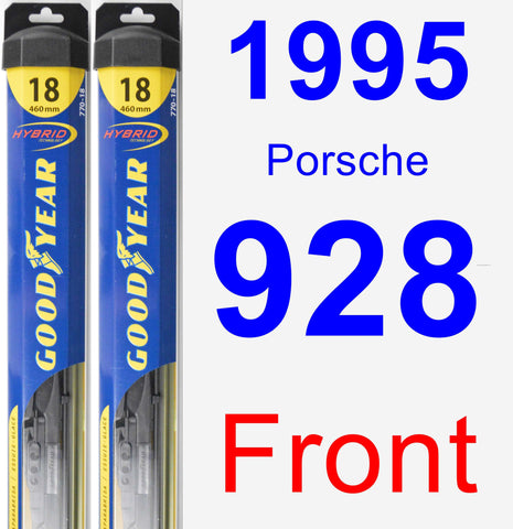 Front Wiper Blade Pack for 1995 Porsche 928 - Hybrid