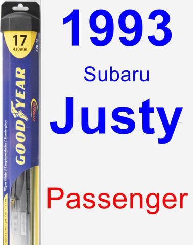 Passenger Wiper Blade for 1993 Subaru Justy - Hybrid
