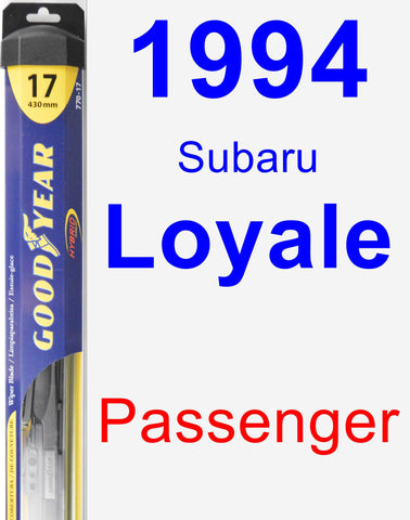 Passenger Wiper Blade for 1994 Subaru Loyale - Hybrid