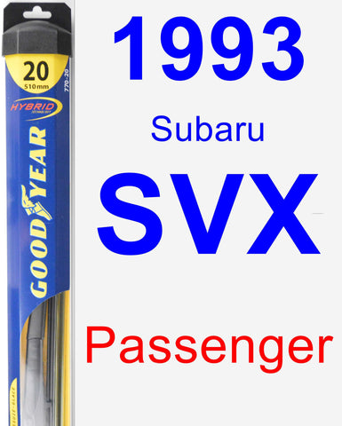 Passenger Wiper Blade for 1993 Subaru SVX - Hybrid