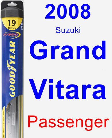 Passenger Wiper Blade for 2008 Suzuki Grand Vitara - Hybrid