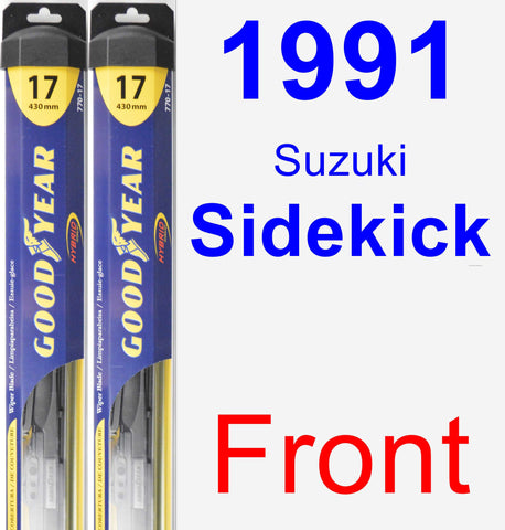 Front Wiper Blade Pack for 1991 Suzuki Sidekick - Hybrid