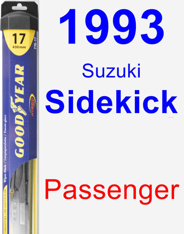 Passenger Wiper Blade for 1993 Suzuki Sidekick - Hybrid