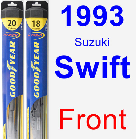 Front Wiper Blade Pack for 1993 Suzuki Swift - Hybrid