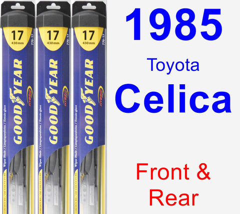 Front & Rear Wiper Blade Pack for 1985 Toyota Celica - Hybrid