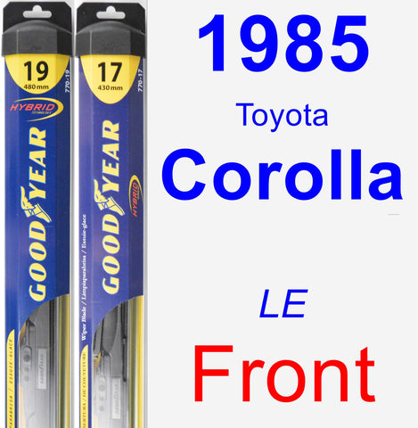 Front Wiper Blade Pack for 1985 Toyota Corolla - Hybrid