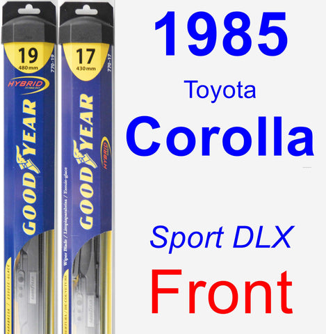 Front Wiper Blade Pack for 1985 Toyota Corolla - Hybrid