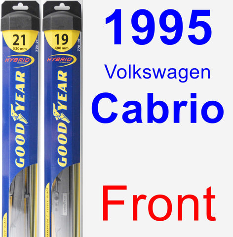 Front Wiper Blade Pack for 1995 Volkswagen Cabrio - Hybrid