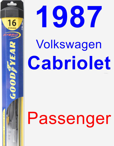 Passenger Wiper Blade for 1987 Volkswagen Cabriolet - Hybrid