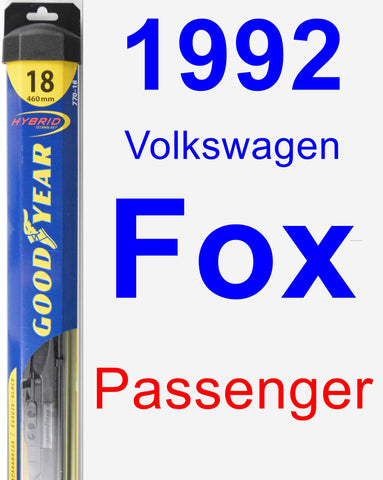 Passenger Wiper Blade for 1992 Volkswagen Fox - Hybrid