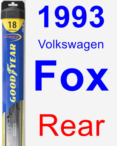 Rear Wiper Blade for 1993 Volkswagen Fox - Hybrid