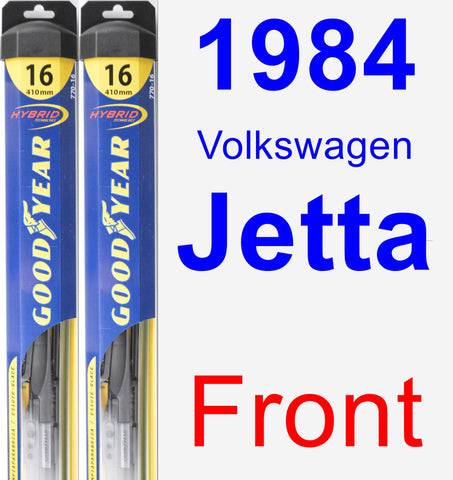 Front Wiper Blade Pack for 1984 Volkswagen Jetta - Hybrid