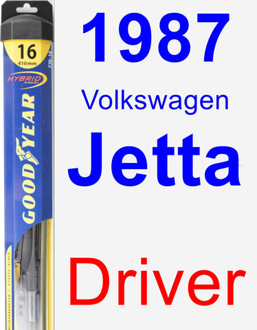 Driver Wiper Blade for 1987 Volkswagen Jetta - Hybrid