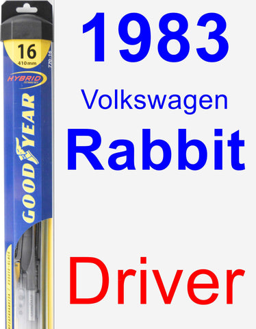 Driver Wiper Blade for 1983 Volkswagen Rabbit - Hybrid