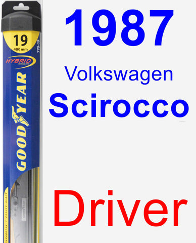 Driver Wiper Blade for 1987 Volkswagen Scirocco - Hybrid