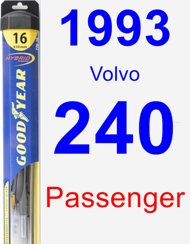 Passenger Wiper Blade for 1993 Volvo 240 - Hybrid