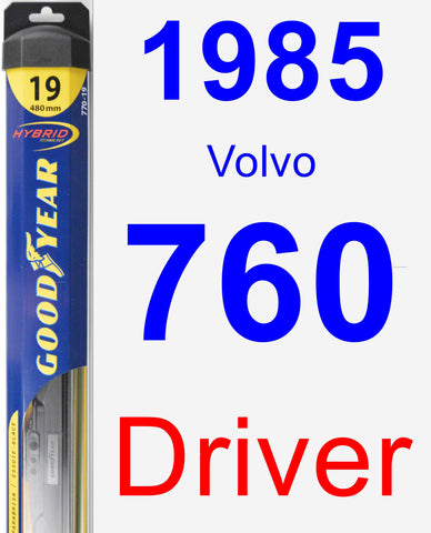 Driver Wiper Blade for 1985 Volvo 760 - Hybrid