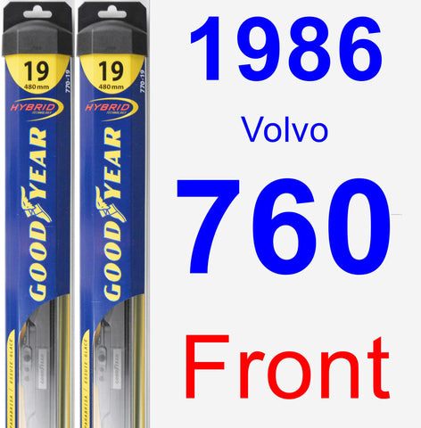 Front Wiper Blade Pack for 1986 Volvo 760 - Hybrid